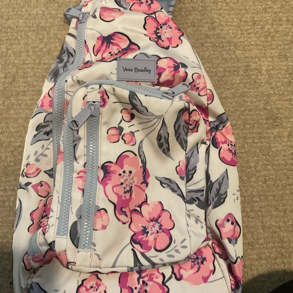 Vera Bradley Sling Backpack Hummingbird Blooms